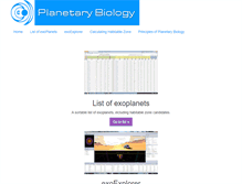 Tablet Screenshot of planetarybiology.com